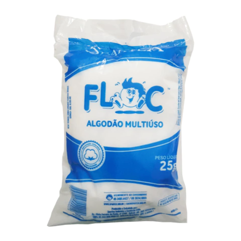 Algodão Floc Hidrófilo 25g Multiuso