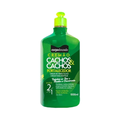 Cremão Corpo Dourado Cachos & Cachos Fortalecedor 1000ml 2 em 1