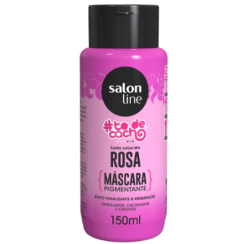 Máscara Pigmentante Rosa To de Cachos Salon Line 150ml Efeito Tonalizante e Hidratação