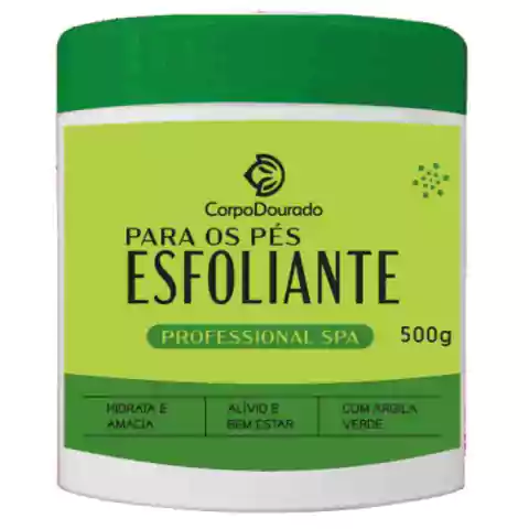 Esfoliante Para Pés Corpo Dourado Argila Verde 500g Alívio e Bem Estar