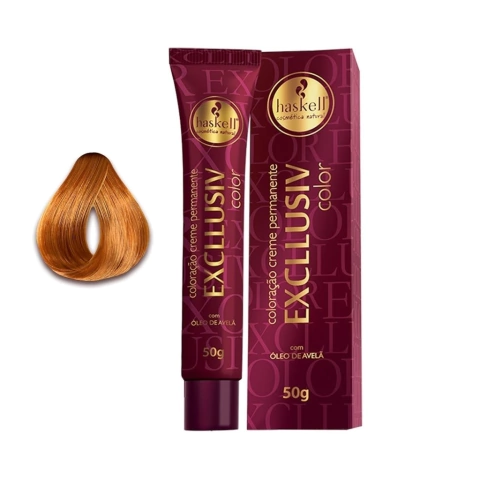 Tintura Haskell Excllusive Color 50g Cor 9.34 Louro Muito Claro Dourado Acobreado