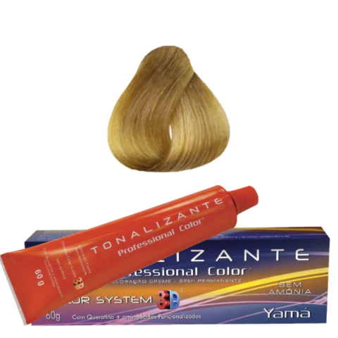 Tintura Tonalizante Yamá Professional Color 3D 60g Cor 8.0 Louro Claro