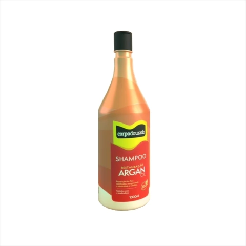 Shampoo Corpo Dourado Argan Oil 1000ml Reparação dos Fios
