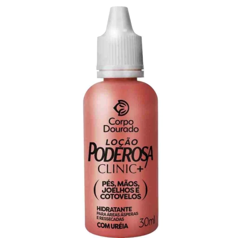 Loção Hidratante Corpo Dourado Clinic+ 30ml Poderosa p/ Pés, Mãos, Joelhos e Cotovelos