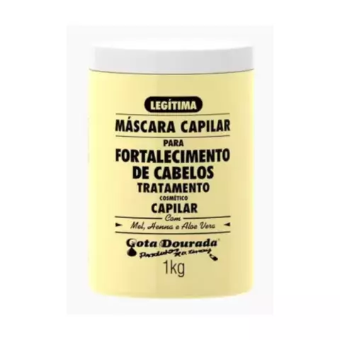 Máscara Capilar Gota Dourada 1000g Fortalecimento de Cabelos