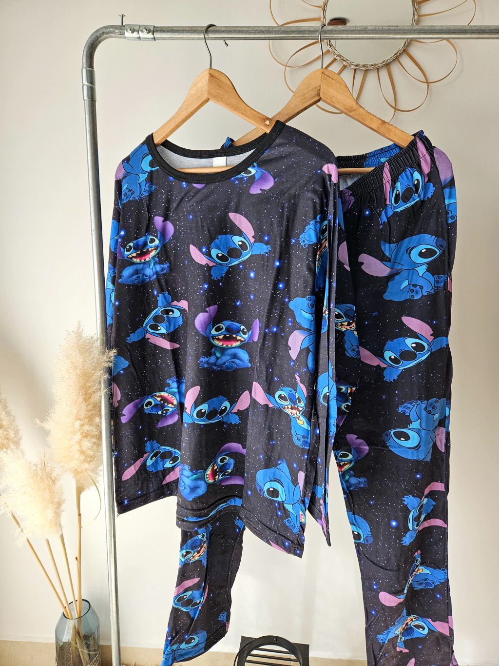 Pijama STITCH galaxia manga larga unisex - MEDIDAS EN DESCRIPCION