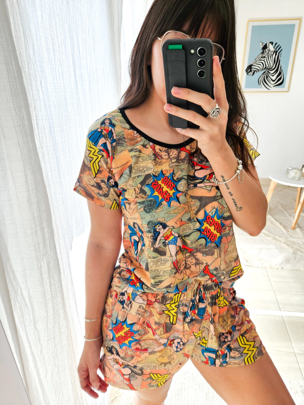 Homewear WONDER WOMAN corto - Medidas en descripcion