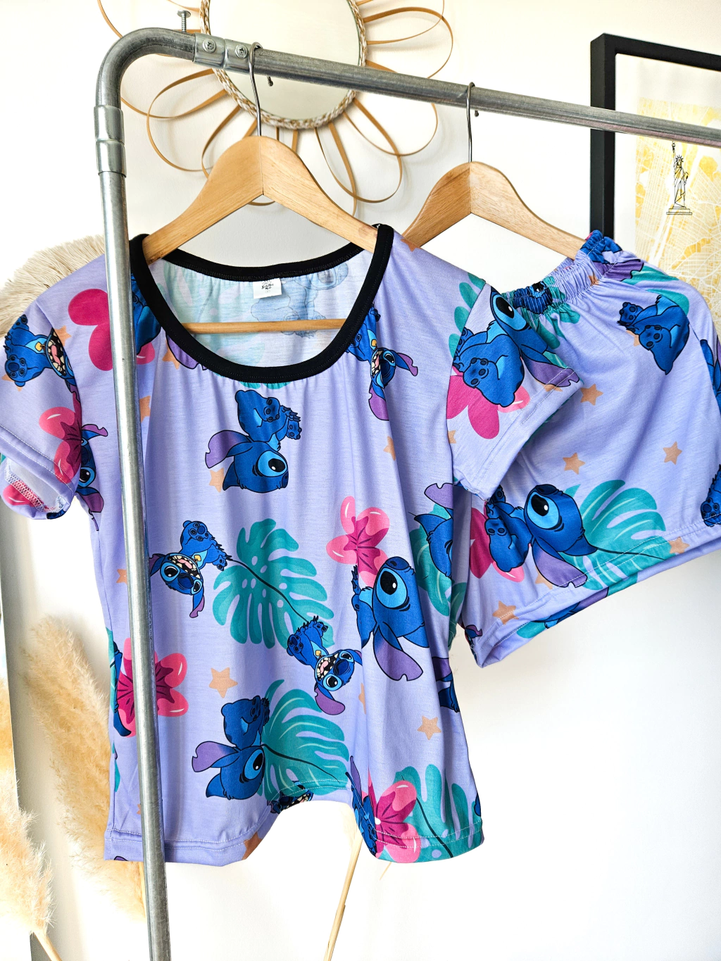 Homewear STITCH lila corto - Medidas en descripcion