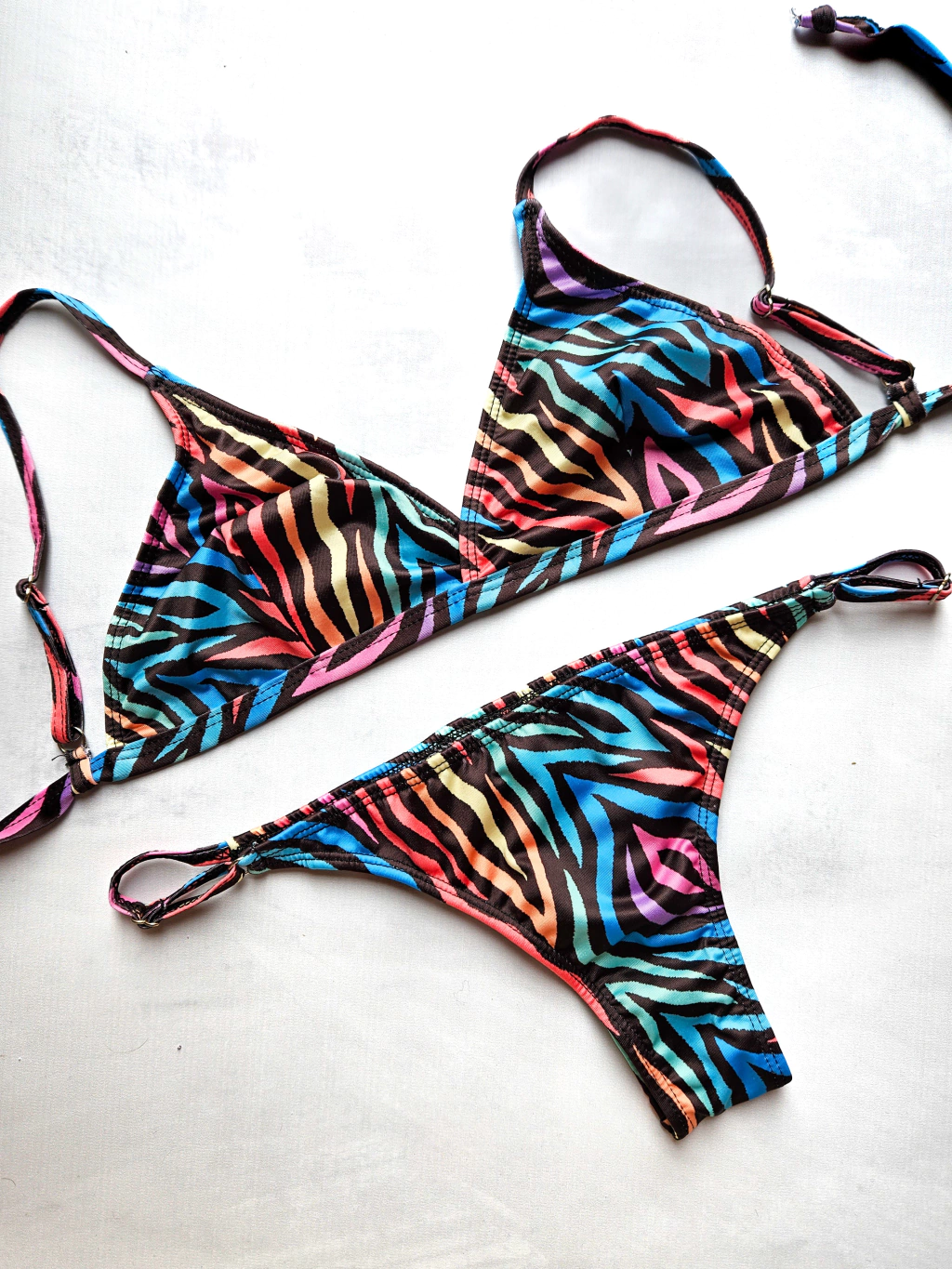 Bikini EDEN cebra rainbow - colaless