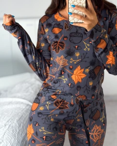 Pijama PORTER manga larga - TINA Luci tus pijamas