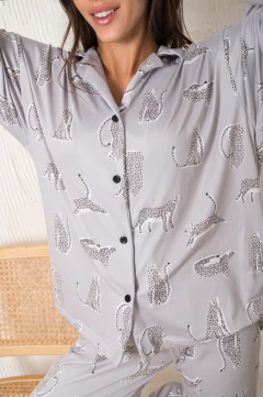 Pijama camisero MILLIE manga larga - TINA Luci tus pijamas