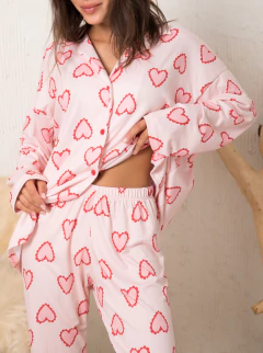 Pijama camisero REGINA manga larga - comprar online