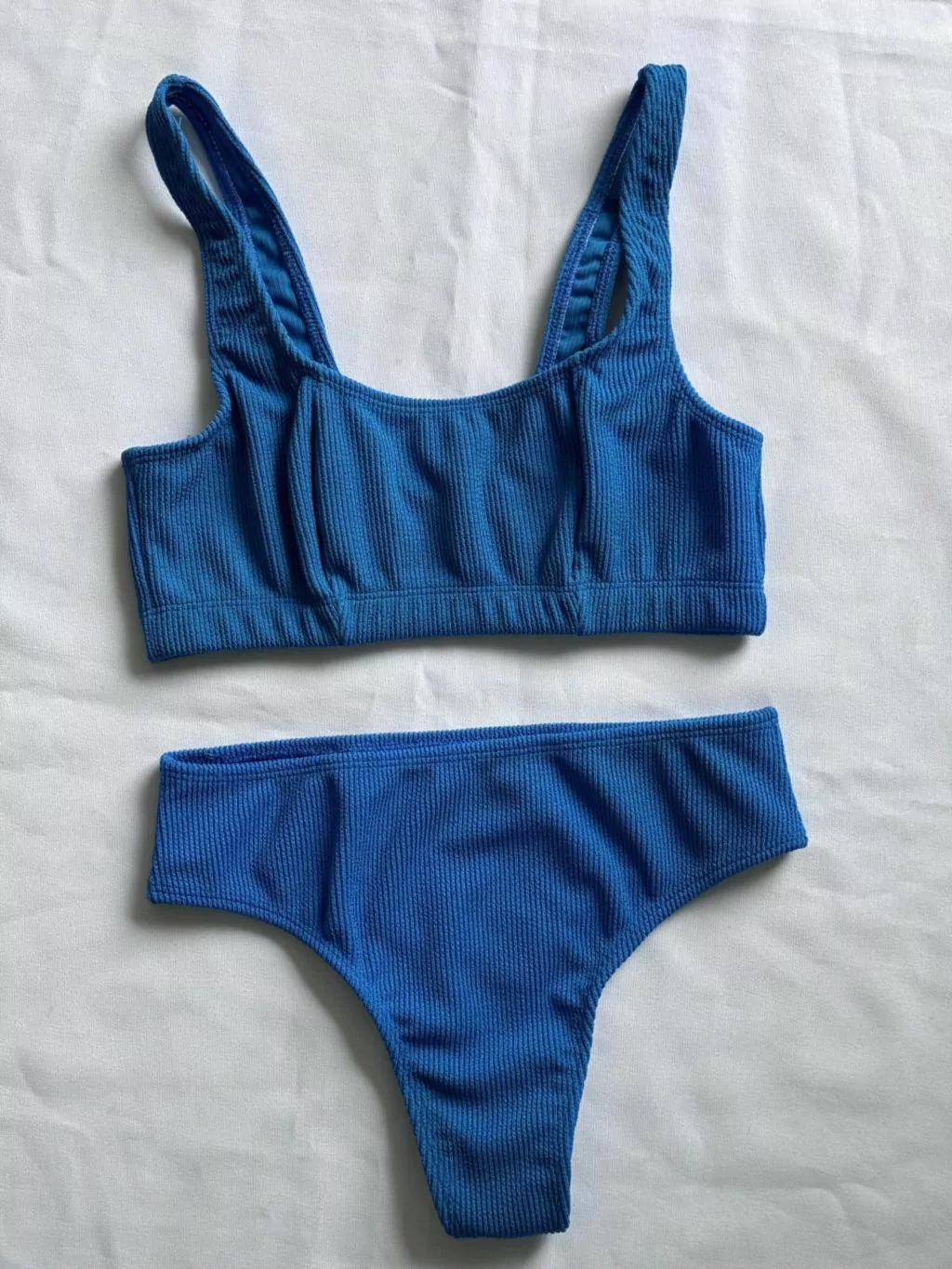 Bikini ELENA azul tiro medio - colaless