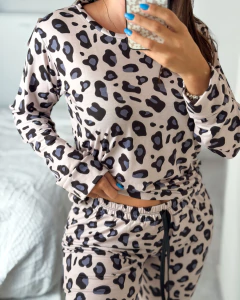 Pijama VELVET PRINT manga larga - tienda online