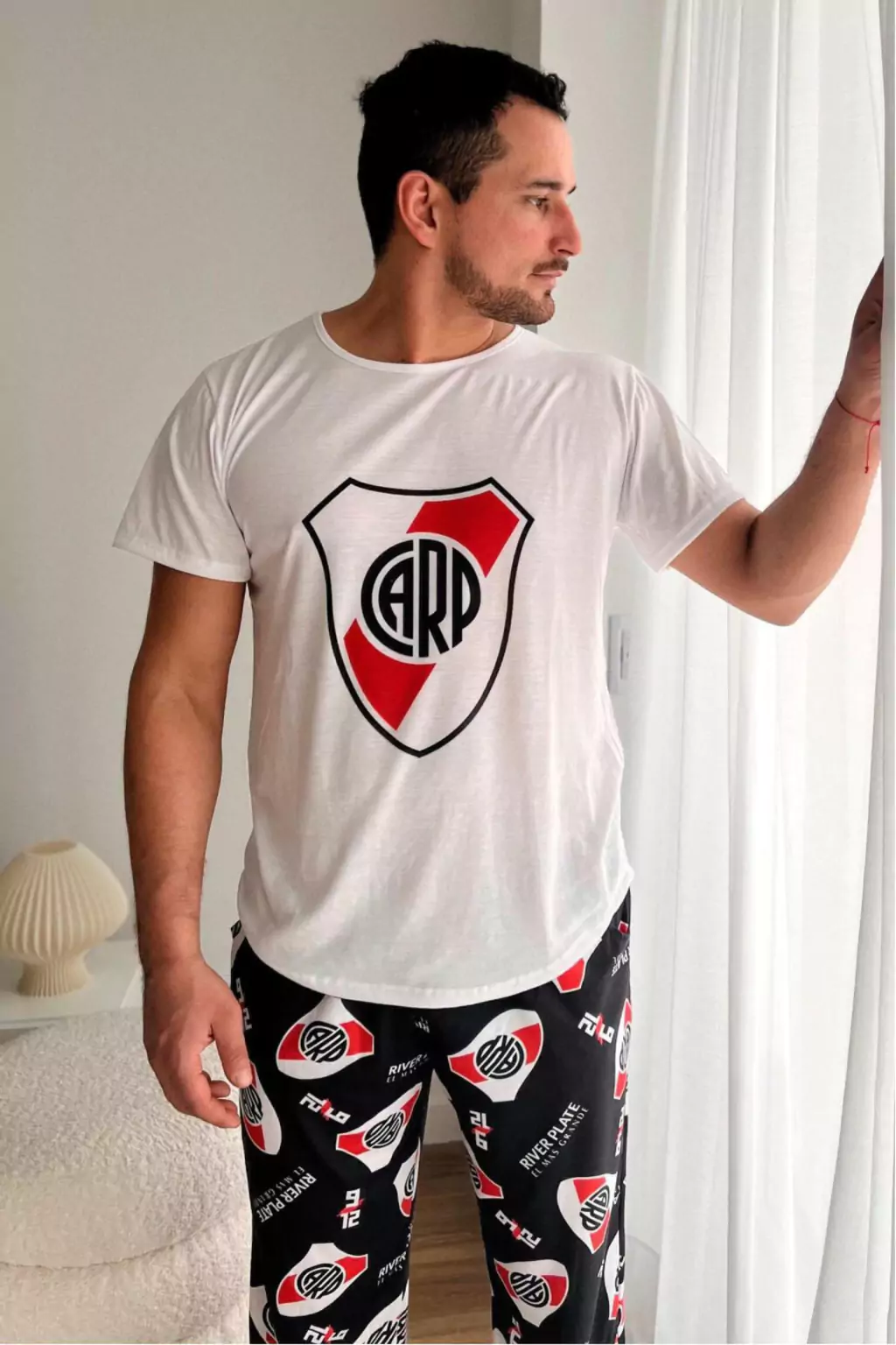 Pijama RIVER unisex manga corta - MEDIDAS EN DESCRIPCION