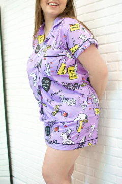 Pijama camisero SNOOPY corto en internet