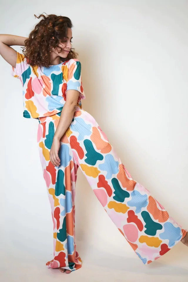 Pijama PRINT OXFORD manga corta