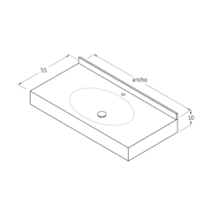 Mesada Nemi SIDE Bacha Integrada - comprar online