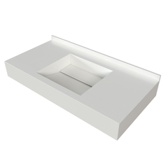 Mesada con faldón de 100 cm