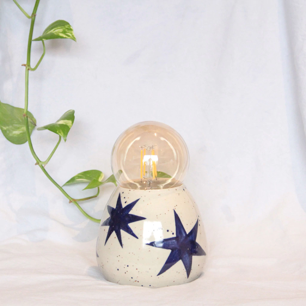 abajur estrelado 〰 azul