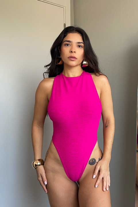 Maiô/Body Reto - Rosa - comprar online