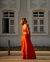 Vestido longo com crochet e recortes Ventania - loja online