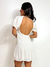 Vestido Bellatrix curto com bordados em crochê