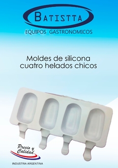 moldes de silicona cuatro heladitos