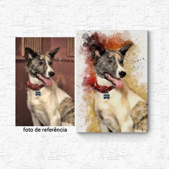 Quadro PERSONALIZADO (baseado no seu pet) - Governante Multicolor