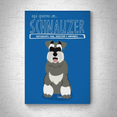 Quadro em mdf de Schnauzer
