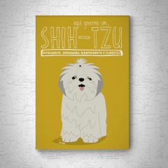 Quadro em mdf de Shihtzu
