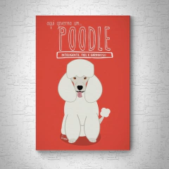 Quadro em mdf de Poodle