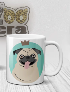 Caneca de Porcelana Pug