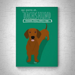 Quadro em mdf de Dachshund (salsicha)