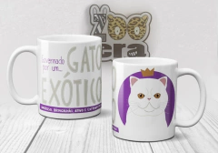 Caneca de Porcelana Gato Exótico - comprar online