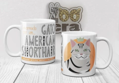 Caneca de Porcelana Gato Pelo Curto americano - comprar online