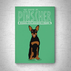 Quadro em mdf de Pinscher