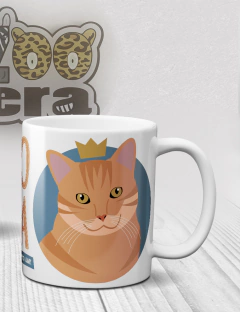 Caneca de Porcelana Gato Laranja