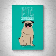 Quadro em mdf de Pug