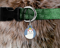 Plaquinha (Tag) de Identificação Gato Angorá