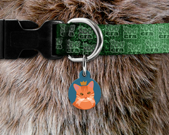 Plaquinha (Tag) de Identificação Gato Laranja