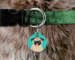Plaquinha (Tag) de Identificação Pug