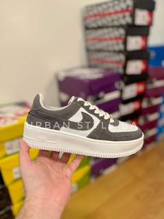 Zapatillas Force GAMUZA GRIS/BLANCA COMBINADA
