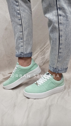 Zapatillas Force gamuza VERDE AGUA - comprar online