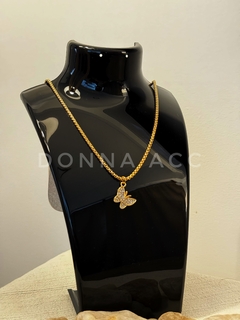 COLLAR DIJE MARIPOSA STRASS