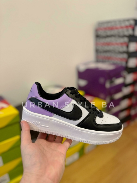 Zapatillas Force Blanca combinada con negro y lila