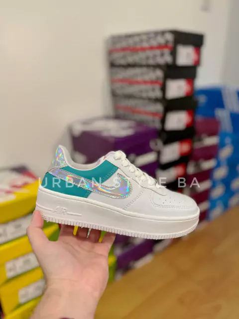 Zapatillas FORCE BLANCA CON TURQUESA