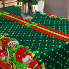 TOALHA DE MESA NATALINA 8 LUGARES 2,50M X 1,40M OXFORD DECORAÇÃO DE NATAL - comprar online