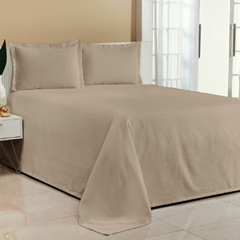 KIT COBRE LEITO CASAL SUPER KING BELLA PIQUET LISO 03 PEÇAS - CÁQUI