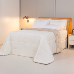 COBERDROM CASAL KING MANTA SHERPA 01 PEÇA - BEGE